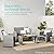Best Choice Products 4-Piece Outdoor Wicker Patio Conversation Furniture Set for Backyard w/Coffee Table, Seat Cushions - Natural/Ivory