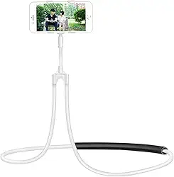 Suporte Flexível para Celular Suspenso no Pescoço Lazy Stand Colar 360 Graus Assistir TV Jogar Vídeos Ler Selfie Casa Escritório Viagem Compatível com Celulares