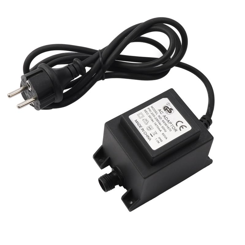 Nebulizador ultrasónico Grande de 3 Cabezales metálicos sin luz, fogger para Estanque, Acuario, Fuente y DIY(Black Coil Power AC36V)