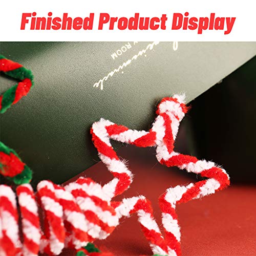 100 Pieces Pipe Cleaners Chenille Stem, Solid Color Pipe Cleaners Set for Pipe Cleaners DIY Arts Crafts Decorations, Chenille Stems Pipe Cleaners (White)