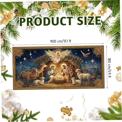Couvertures décoratives Nativité Jésus pour illuminer une grande porte de garage à Noël - 6