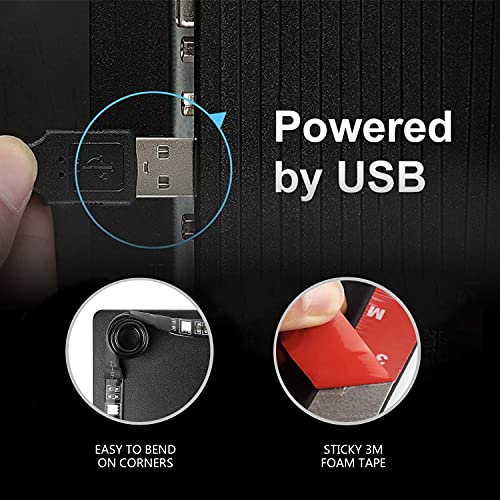 Nexillumi Led Strip Lights 6.56Ft Tv Led Backlight For 24 Inch-60 Inch Tv Rgb Led Strip Usb Powered, App Control Sync To Music, Bias Lighting, 5050 Rgb For Mirror, Pc, Android Ios #TOP5