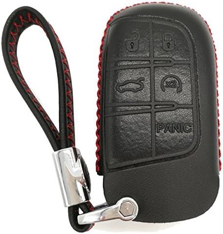 Leather 3 Buttons Remote Car Key Shell Cover For Chrysler 300 Aspen For Dodge Da - Foto 5