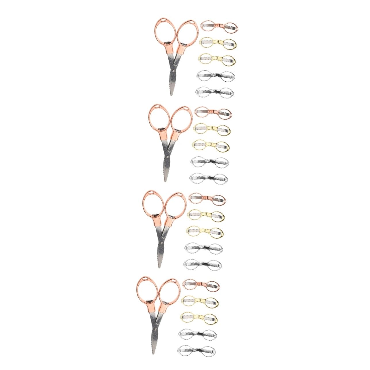 Uonlytech 4 Sätze Tragbare Schere Stoffschere Nähen Schere Allzweck Mini-schere Schere Für Die Schule Reisen Kleine Sicherheitsschere Pflegeschere Nickel-chrom-legierter Stahl 6 Stück * 4