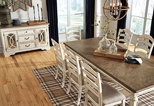 Signature Design by Ashley Realyn French Country Dining Extension Table, Seats up to 8, Chipped White - Image 11