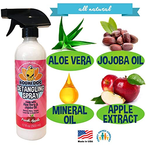 New Natural Apple Detangling Spray | Remove Tangles While Dematting Dog And Cat Fur And Hair | Soothing Lotion With Conditioning Qualities - Made In Usa #TOP2