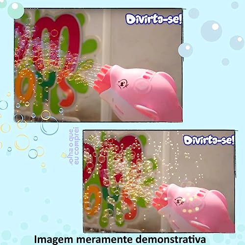 Brinquedo Solta Bolinhas De Sabão Automático Golfinho (Rosa)
