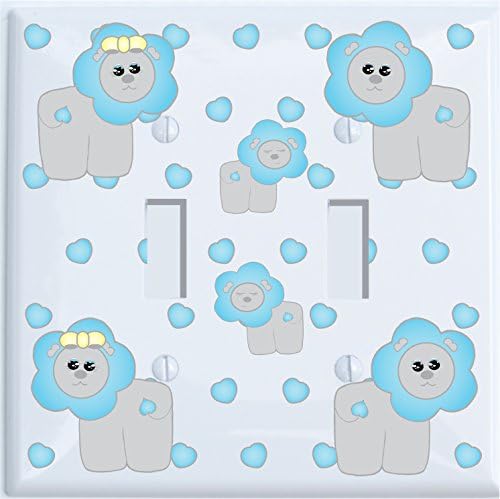 Azul Lion Switch Plate Covers/Lion Nursery Wall Decor