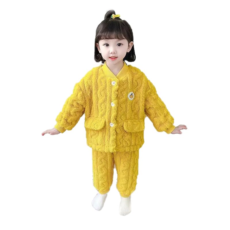 Image of Bold N Elegant Kids Dinosaur Thick Warm Fleece Fur T-shirt Sweatshirt Joggers Pant Winter Coord Set for Baby Boy Girl