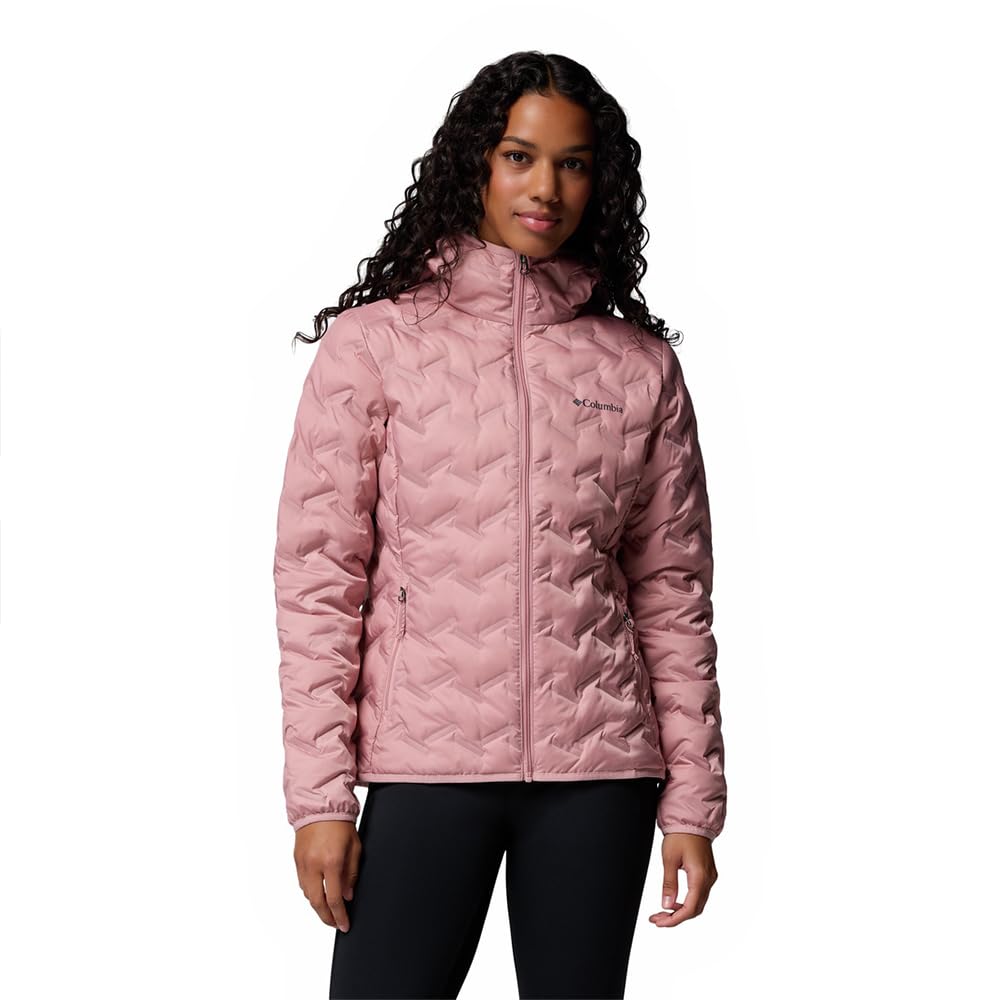 Columbia Piumino da donna Delta Ridge 2 con cappuccio, piumino piumino con cappuccio, rosa gomma, S