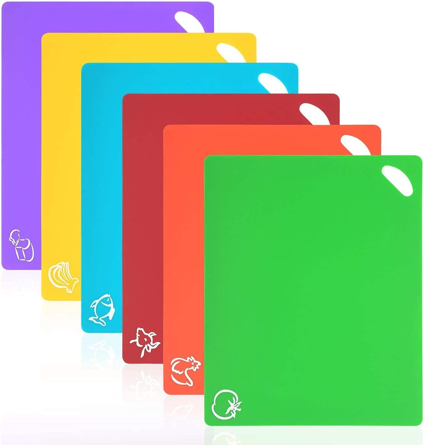 Joseph Joseph Pop 3piece DoubleSided Colour Coded Chopping Board