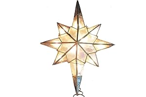 Kurt Adler Shimmering And Glowing Star of Bethlehem Clear Treetop