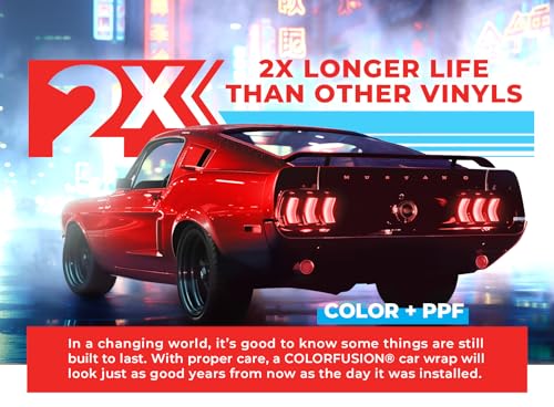 Image of ColorFusion PPF by VViViD, Gloss Ultra Red Dry Apply PPF Vinyl Car Wrap Roll 1ft x 5ft