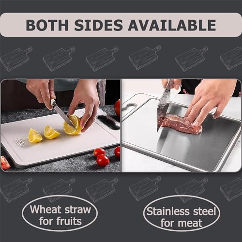 Large Stainless-Steel Cutting Board for Kitchen, Food Grade and Dishwasher Safe, Great for Meat and Veggies, Easy to Use, Strong and Long Lasting - Image 4