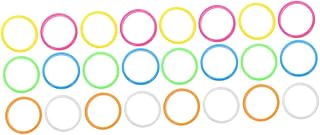 24piezas Pulseras Plásticas Coloridas Retro Para Fiesta Accesorios Decorativos De Moda Pulseras De Amistad Para Mujeres Rosado