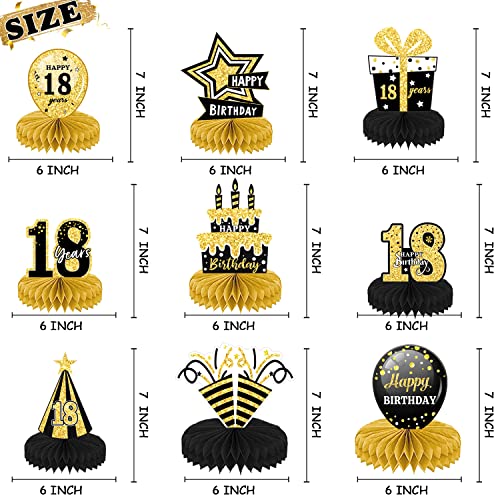 Miniatura 2 de Decoraciones De Cumpleaños 10pcs 18 Centros De Mesa De Panal Decoraciones Para Fiestas Para Cumpleaños Suministros Decoración 18 Años