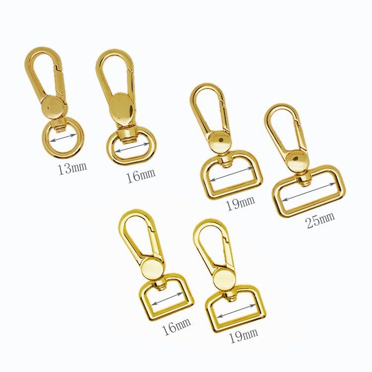 Swivel Clasps Hook, Snap Hook Swivel Clasp 9-25mm Multicolor 60 pcs(16mm Silver)