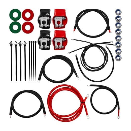 2298-90 Battery Cable Kit Fits for Ford Superduty F250 F350 1999-2003 Excursion 7.3L Power Stroke Diesel Engine 2/0 Wire with 90 Degree Bend Atstarter 2C3Z14300CA