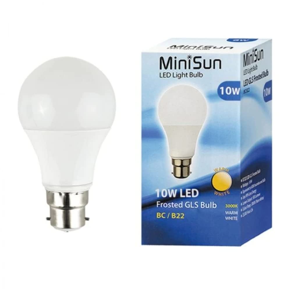 Valuelights Unisex White B22 10W Standard Warm Led Bulb