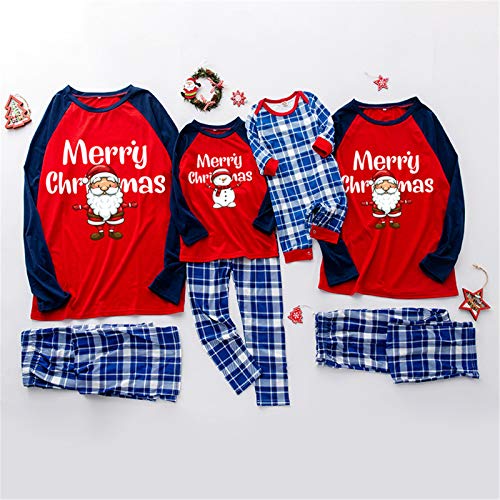 LAIDAN Christmas Family Matching Pajamas Sets, 2020 Quarantine Christmas Boys Girls Pjs Pants Set, Baby Plaid Reindeer Sleepwear Funny Children Clothes,Snowman,Women L