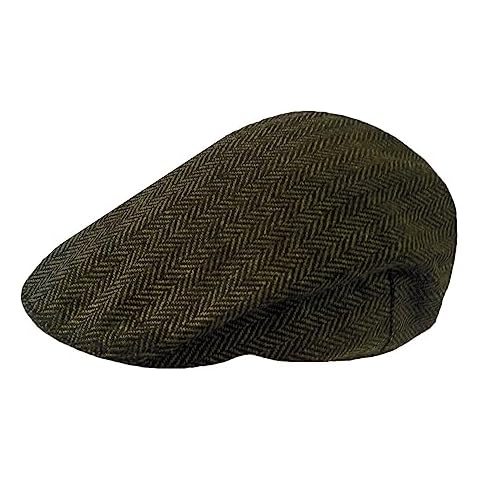 TOSKATOK Olive Herr Tweed Flat Cap Cover