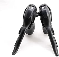 Vista 1 de Palancas de control dual de 2 x 11 velocidades, cambio de bicicleta de carretera compatible con Shimano STI Lever Set