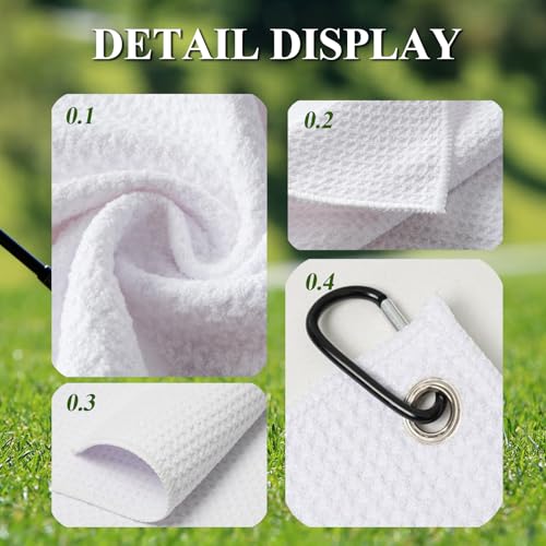 KakaTify Personalized Microfiber Golf Towels with Clip - Custom Picture Text Photo Name Logo - 15.7