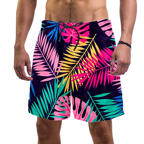 Bañador para hombre Tropical Leaf Palm ideal para vacaciones de verano y tardes de piscina