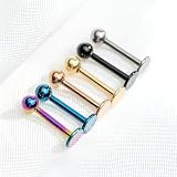 Decentraland zestaw 6 sztuk stal 16G stal nierdzewna 316L 3mm kulka do warg, tragus, piercing do uszu, biżuteria do piercingu ciała. Zestaw zawiera kolczyki z kulkami o długości 6/8/10 mm, pierścienie
