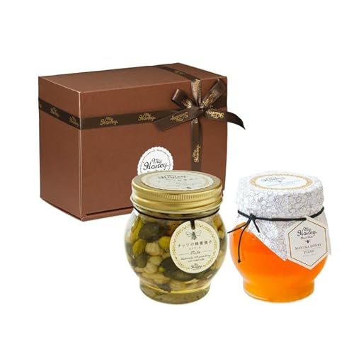 生はちみつ専門店 MY HONEY マイハニー ナッツの蜂蜜漬け エトワールL200g+マヌカハニーブレンド200g MGO30+相当 ブラウンギフトボックスS+MYHONEYロゴ入りリボン