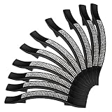 LANC Black Crystal Cabinet Pulls Kitchen & Bathroom Hardware Cabinet Handles for Bedroom Matte Black