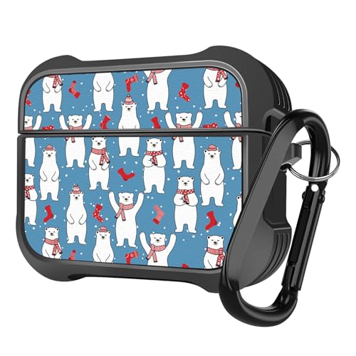 Image of MINGDAO Compatible with AirPods Pro 3 (2025) Case, Stylish PU Leather Design and TPU Shockproof Protective Cover Case with Keychain, Bears MD7450