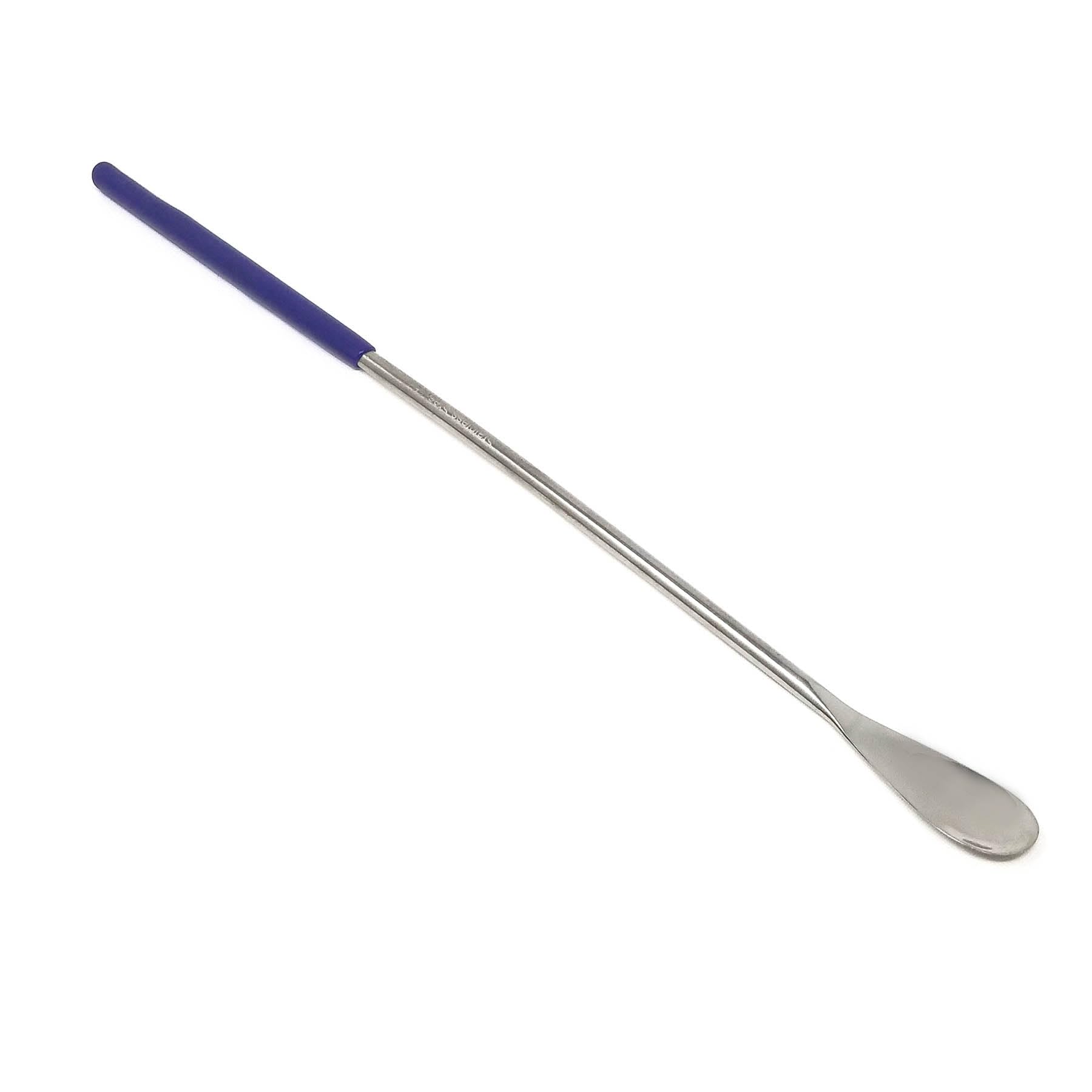 A2Z Multipurpose Flat Spoon Lab Spatula Stainless Steel Sampler Spatula for Mixing Transfering Cream, Gel, Powder, Cap Filler, Cosmetic Spatula - Comfort Grip Handle - Laboratory Supplies - 9