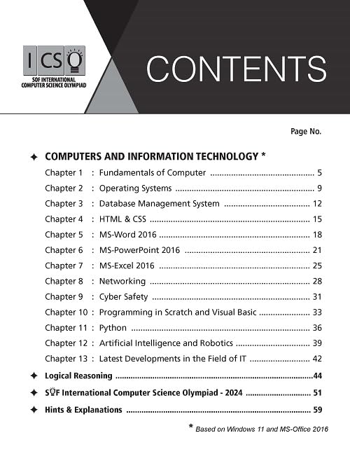 Image of (Old Edition)International Computer Science Olympiad Work Book -Class 10
