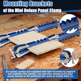 41 Inch Panel Clamps Woodworking (2-Pack) with Mounting Brackets, 4-Way Pressure Steel Parallel Clamps for Cutting Boards, Tabletops, and Cabinet Cutting Board Clamps For Precision Projects