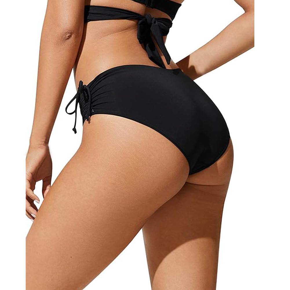 Flintronic Braguita de Bikini con Cordón Ajustable para Mujer, Pantalones de Natación de Cintura Baja