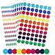 1750 pcs Klebepunkte Bunt, 20mm Punkte Aufkleber 6 Farben, Markierungspunkte Sticker, Runde Aufkleber für DIY Büro Wird zum Markieren, Kategorisieren und Warnen verwendet(25 Blatt)