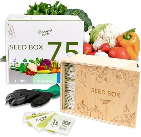 Garden Pack Grow Your Own Kit - 75 Varieties of Herb, Flower and ...