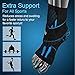 U-pick Ankle Brace for Plantar Fasciitis Support, Compression Sock Adjustable Strap for Heel Spur Achilles Tendonitis & Perineal Tendonitis & Sprained Ankle, Heel Pain Relief (Single/Black)