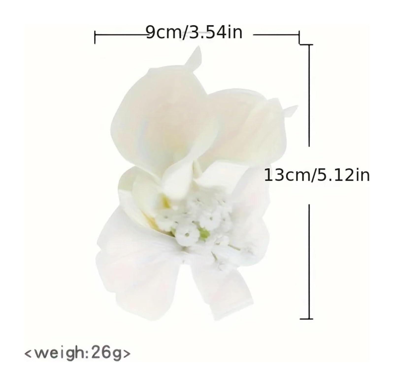Bransoletka z bukietem róż, Ślubny stanik na nadgarstku sztuczny kwiat kalii z opaską nadgarstek szpilką białą(6 Pcs Wrist Flower)