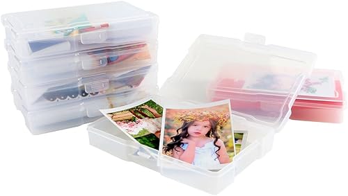 Vista 15 de Novelinks - Cajas transparentes para fotos de 4 x 6 pulgadas, estuches de plástico para almacenamiento, 10