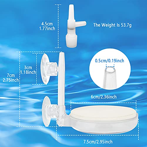 dafuhao Acquario Pietra Porosa con Valvola di Controllo E 2 Ventose Ossigeno Acquario Bubble Stone Diffusore di Ossigeno per Acquario Ossigeno Pietra per Fish Tank per Pesci Acquario Pompa - Image 3