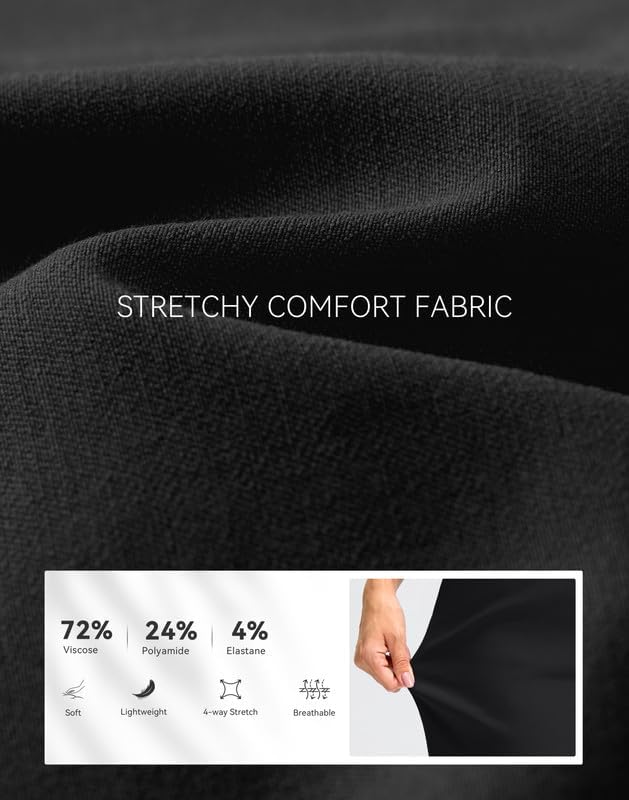 G Gradual Women's Golf Shorts with Pockets 9'' Knee Length Stretch Quick Dry Bermuda Long Shorts for Women Casual Work