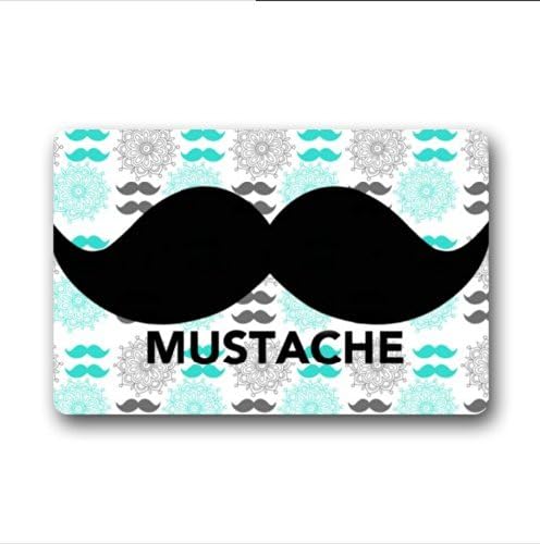 funny mustache design,cute Beard art non-woven fabric top Custom Doormat,Indoor/Outdoor Floor Mat( 23.6 X 15.7 Inch)