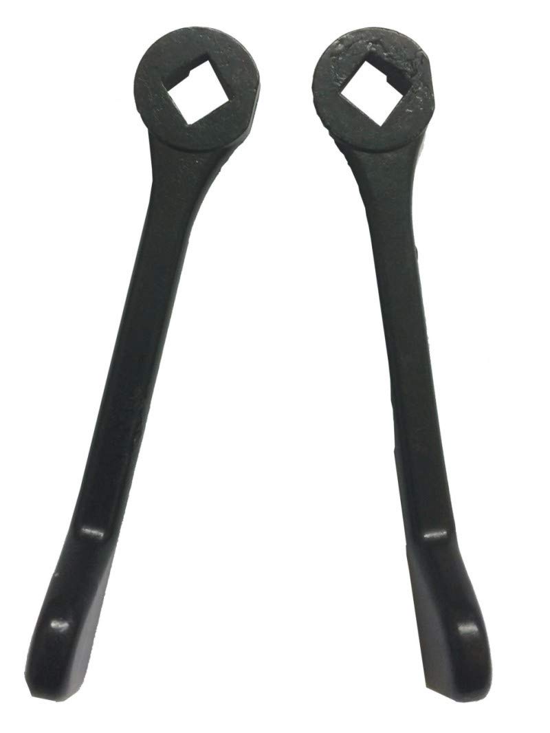 Inline Patio Door Handle Black Door Lock Lever Pair Suits 7mm Spindle