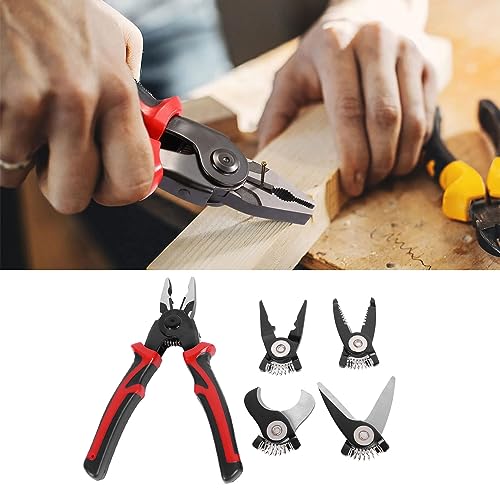 5-in-1 Interchangeable Pliers Set, Heavy Duty Steel Wire Cutters - Image 2