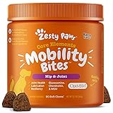 Zesty Paws Glucosamine for Dogs - Hip & Joint Health Soft Chews with Chondroitin & MSM - Functional Dog Supplement for Pet Mobility Support with Kelp + Vitamins C and E for Hips & Joints