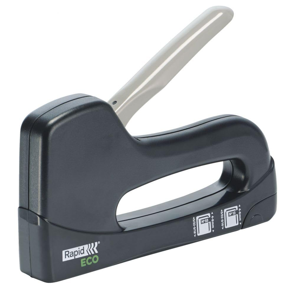 Rapid Staple Gun for Diy Applications, Recycled Plastic Body, Ecotacker | Black Stapler 24821700