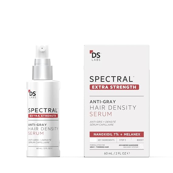 DS Labs Spectral Extra Strength Hair Density Serum formerly Spectral.DNC-S 60mL - Lightweight Leave-In for Fuller Thicker Looking Hair Melanex Technology Preserves Pigment For Men & Women | P