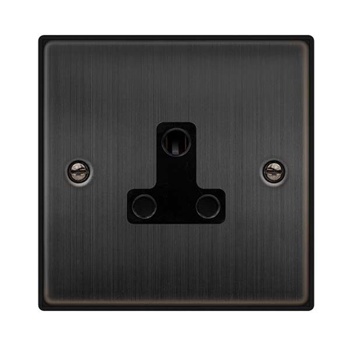 Click Matt Bronze 1 Gang 5A Round Pin Socket